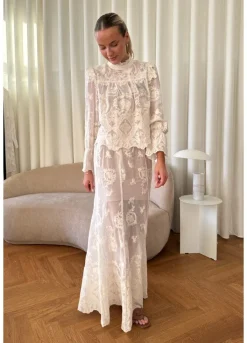 BYIC Ellinoric Lace Maxi Skirt< Nederdele