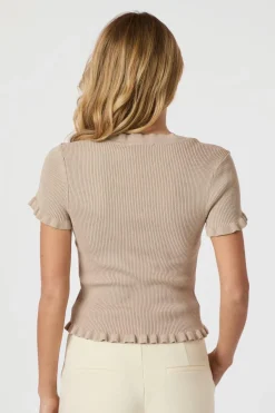 Esla Frill Knit Tee 164432*Neo Noir Best