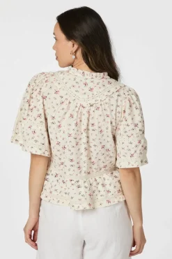 Neo Noir Evienne Floral Blush Top 626< T-Shirts & Toppe