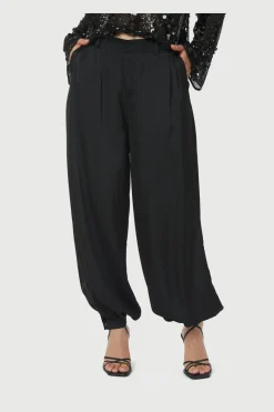 Fayla Drapy Satin Balloon Pants 167418*Neo Noir
