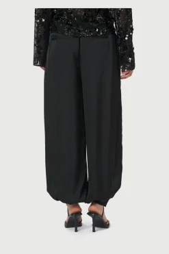 Fayla Drapy Satin Balloon Pants 167418*Neo Noir