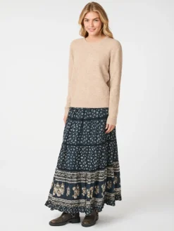 Felicia Mini Border Skirt 162569*Neo Noir