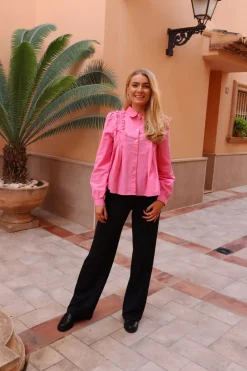 Liberte Fie Ls Frill Shirt 22308< Bluser & Skjorter|Ammevenligt Tøj