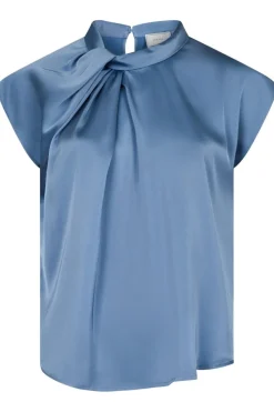 Neo Noir Fleur Drapy Satin Blouse< T-Shirts & Toppe