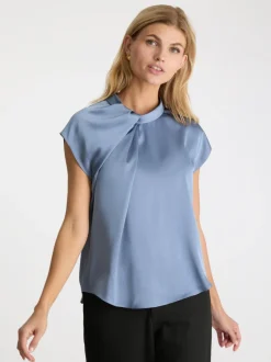 Neo Noir Fleur Drapy Satin Blouse< T-Shirts & Toppe