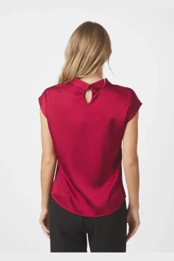 Neo Noir Fleur Drapy Satin Blouse 160990< Bluser & Skjorter