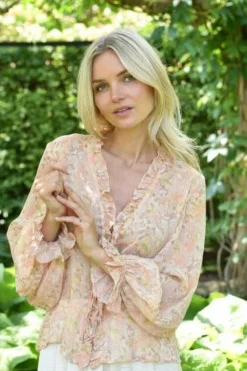 A-View Flounce Blouse AV4936< Bluser & Skjorter