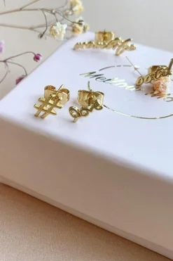 Mellow Moon Forgyldt ørering< Øreringe