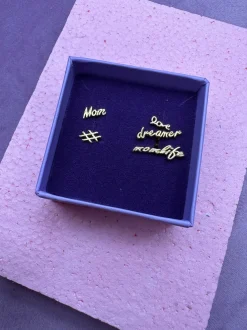 Mellow Moon Forgyldt ørering< Øreringe