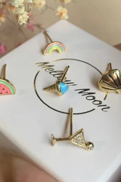 Forgyldt ørering*Mellow Moon Clearance