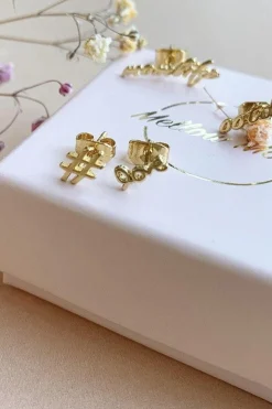 Forgyldt ørering*Mellow Moon Hot