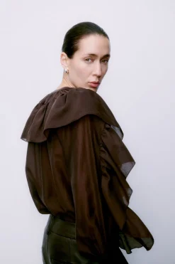 Fria Frill Blouse 60121*Second Female Clearance