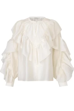 Second Female Fria Frill Blouse 60121< Bluser & Skjorter