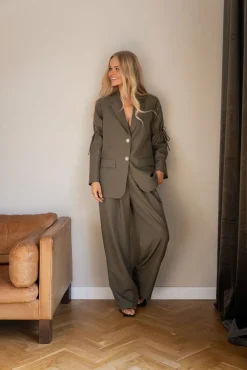 Molly&My x Julie Elgaard Frida String Structure Blazer 167115< Sæt 🛍️|Jakkesæt