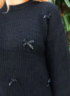 Liberte Fro Bow Pullover 22104< Strik|Bluser & Skjorter