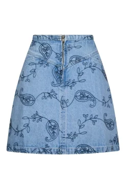 Gabani Embroidery Denim Skirt 165223*Neo Noir