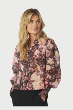 Neo Noir Gilda Big Flower Blouse 166925< Bluser & Skjorter|Ammevenligt Tøj