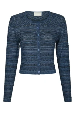 Neo Noir Gini Chevron Knit Cardigan 166461< Cardigans|Ammevenligt Tøj