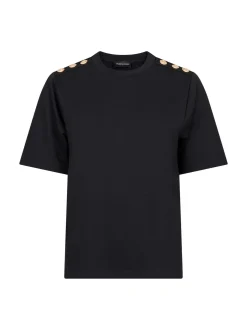 Valentin Studio Gold Button Casual T-shirt< T-Shirts & Toppe