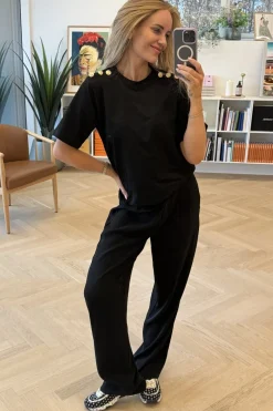 Valentin Studio Gold Button Casual T-shirt< T-Shirts & Toppe