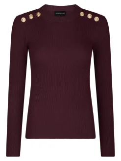 Valentin Studio Gold Button Knit Blouse 160471< Bluser & Skjorter