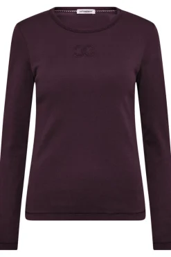 Co´Couture Grannycc Embroidery Ls Tee 33180< Bluser & Skjorter