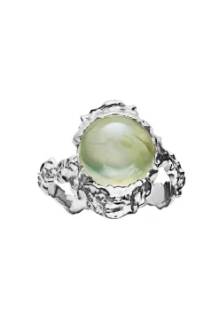 Maanesten Gudinde Prehnit< Øreringe