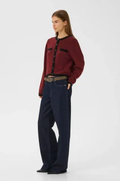 Gestuz Gzalpha Ls Contrast Cardigan 10910459< Cardigans|Ammevenligt Tøj