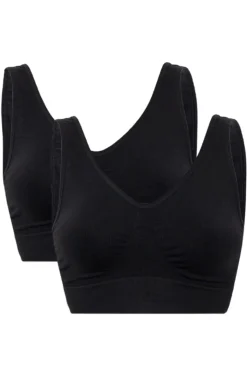 Soft basic Haily Bra top wide strap 2 pak< Nattøj & Lingeri