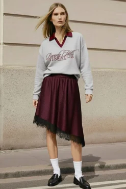 Hdmadeline Satin Lace Skirt 32000051*Hypedrop Best