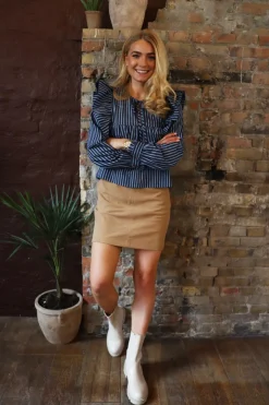 Liberte Heather-Ls-Tie-Blouse 22165< Bluser & Skjorter