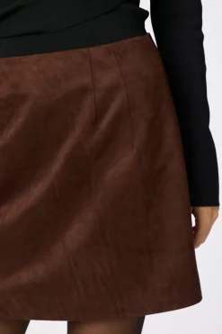 Neo Noir Hemie Imitated Suede Skirt 165112< Nederdele