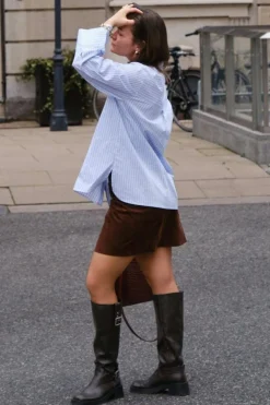 Neo Noir Hemie Imitated Suede Skirt 165112< Nederdele