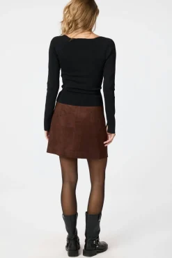 Neo Noir Hemie Imitated Suede Skirt 165112< Nederdele