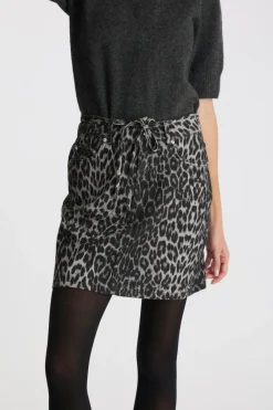 Henrietta Leopard Skirt*Neo Noir Clearance