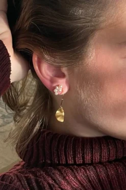 Hook With Goldenenen Refection Moon Earring Right*Stine A Outlet