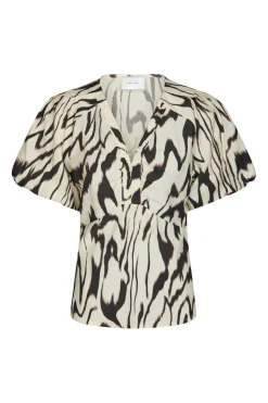 Irina Graphic Zag Blouse 166003*Neo Noir Outlet