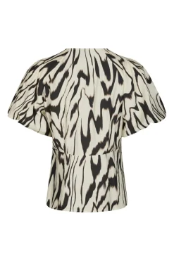 Irina Graphic Zag Blouse 166003*Neo Noir Outlet