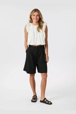 Ivania Poplin Top 165507*Neo Noir Outlet