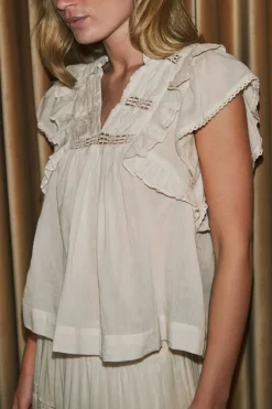 Jayla S Voile Top 159881*Neo Noir Outlet