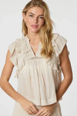 Jayla S Voile Top 159881*Neo Noir Outlet