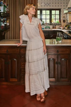 Jayla S Voile Top 159881*Neo Noir Outlet