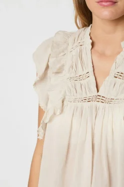 Jayla S Voile Top 159881*Neo Noir Outlet