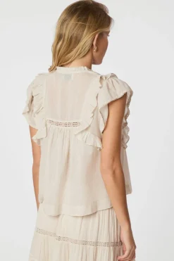 Jayla S Voile Top 159881*Neo Noir Outlet