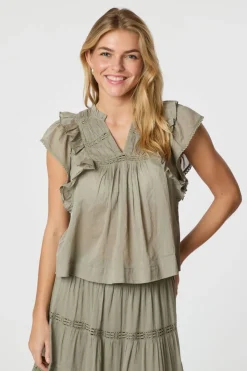 Neo Noir Jayla S Voile Top 159881< T-Shirts & Toppe