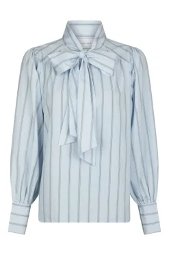 Neo Noir Jaz Bow Stripe Blouse 166718< Bluser & Skjorter