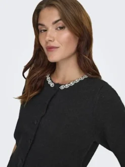 JDY alva Life 2/4 Embel Cardigan Knt< Cardigans|Ammevenligt Tøj