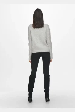 JDY andrea L/S Zip Cable Pullove Knt< Bluser & Skjorter|Strik