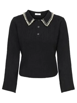 april Life L/S Pearl Collar Pull Knt*JDY Best