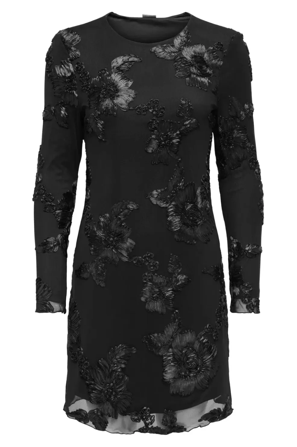 JDY casablanca L/S Mesh Short Dress< Kjoler